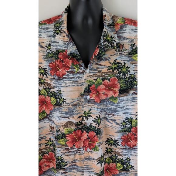 Vintage Hawaii Aloha Shirt Men’s 4XL Chest 62 Made in USA Hibiscus Floral Hawaii - Picture 2 of 10
